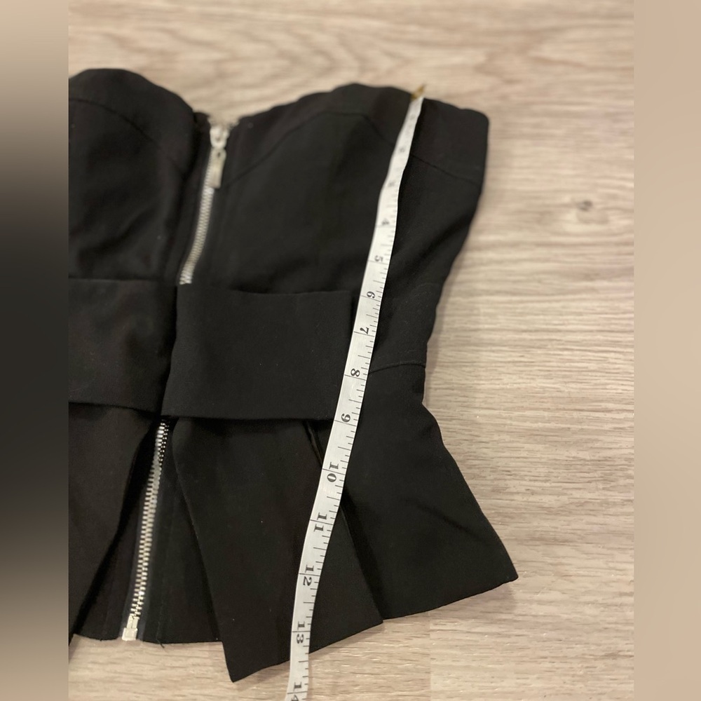Forever 21 Black Zip Up Tube Top with Bow. - Picture 7 of 7